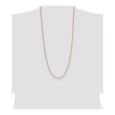 14K Yellow Gold 2.2mm Semi-Solid Beveled Paperclip Chain – view 5