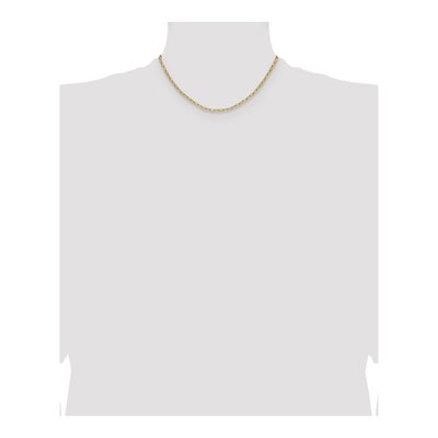 14K Yellow Gold 2.97mm Semi-Solid Beveled Paperclip Chain – view 4