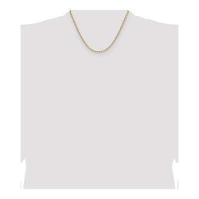 14K Yellow Gold 2.97mm Semi-Solid Beveled Paperclip Chain – view 4