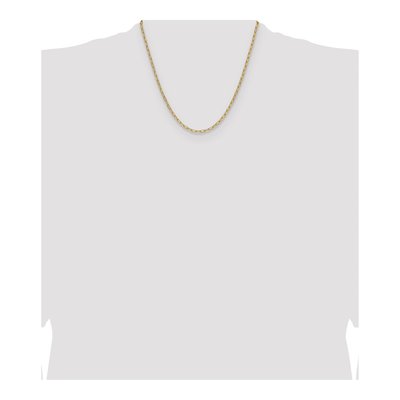 14K Yellow Gold 2.97mm Semi-Solid Beveled Paperclip Chain – view 4