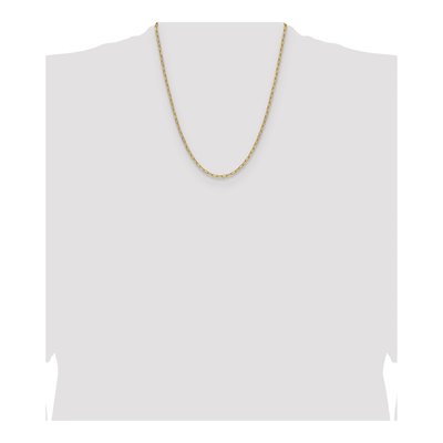 14K Yellow Gold 2.97mm Semi-Solid Beveled Paperclip Chain – view 4