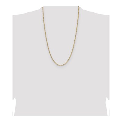 14K Yellow Gold 2.97mm Semi-Solid Beveled Paperclip Chain – view 4