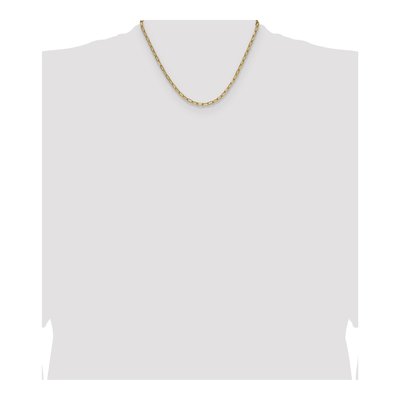 14K Yellow Gold 3.68mm Semi-Solid Beveled Paperclip Chain – view 5