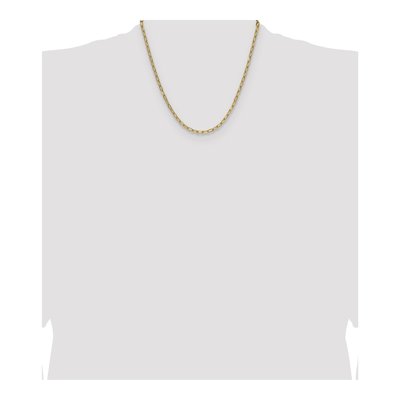 14K Yellow Gold 3.68mm Semi-Solid Beveled Paperclip Chain – view 5