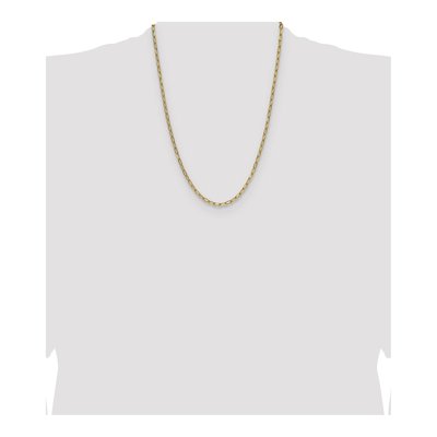 14K Yellow Gold 3.68mm Semi-Solid Beveled Paperclip Chain – view 5
