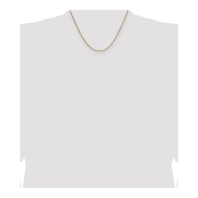 14K Yellow Gold 1.9mm Semi-Solid Figaro Chain – view 4