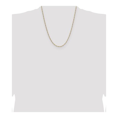 14K Yellow Gold 1.9mm Semi-Solid Figaro Chain – view 4