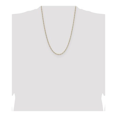 14K Yellow Gold 1.9mm Semi-Solid Figaro Chain – view 4