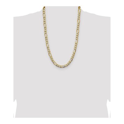 14K Yellow Gold 9.46mm Semi-Solid Figaro Chain – view 4