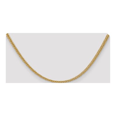 14K Yellow Gold 2.6mm Semi-Solid Wheat Chain – view 6