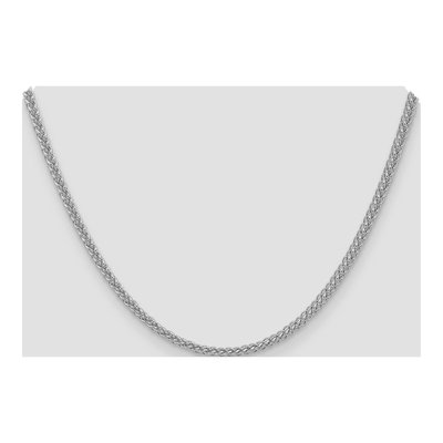 14K White Gold 2.6mm Semi-Solid Wheat Chain – view 5