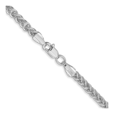 14K White Gold 2.6mm Semi-Solid Wheat Chain – view 4