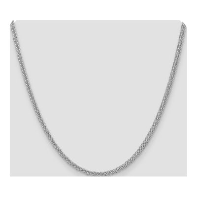 14K White Gold 2.6mm Semi-Solid Wheat Chain – view 5