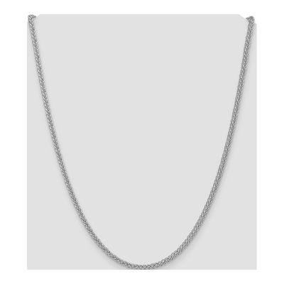 14K White Gold 2.6mm Semi-Solid Wheat Chain – view 5