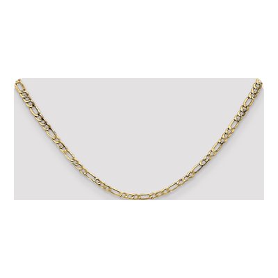 14K Yellow Gold 3.5mm Semi-Solid Figaro Chain – view 4