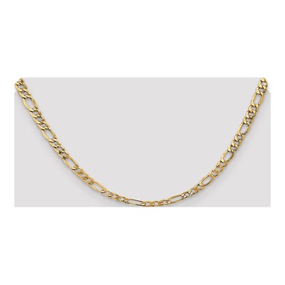 14K Yellow Gold 5.75mm Semi-Solid Figaro Chain – view 4