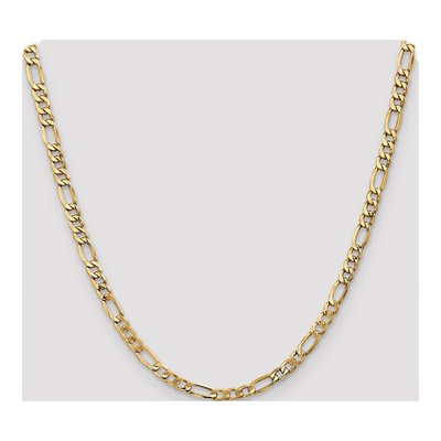 14K Yellow Gold 5.75mm Semi-Solid Figaro Chain – view 4