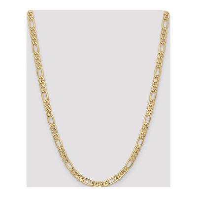 14K Yellow Gold 6.25mm Semi-Solid Figaro Chain – view 4