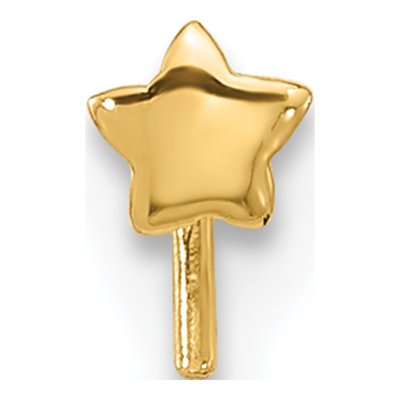 14K Yellow Gold Star Nose Stud – view 3