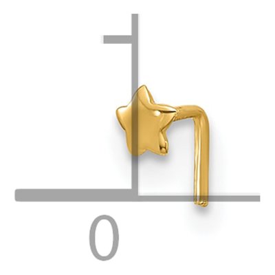 14K Yellow Gold Star Nose Stud – view 4