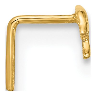 14K Yellow Gold Dolphin Nose Ring – view 2