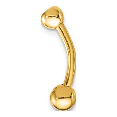 14K Yellow Gold CZ Belly Ring – view 2