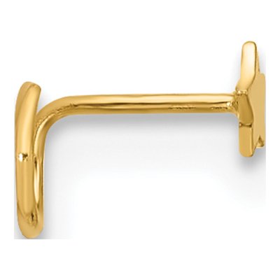 14K Yellow Gold Star Nose Ring – view 2