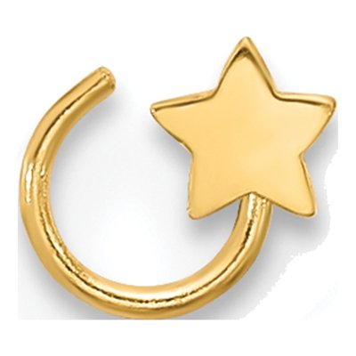 14K Yellow Gold Star Nose Ring – view 4
