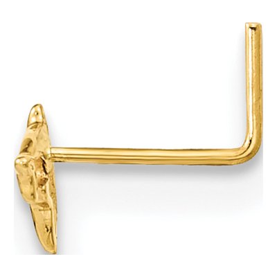 14K Yellow Gold Dolphin Nose Ring – view 2