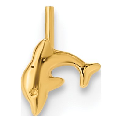 14K Yellow Gold Dolphin Nose Ring – view 4