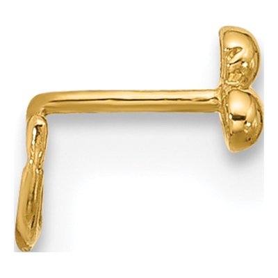 14K Yellow Gold Polished Nose Ring – view 2