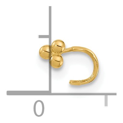 14K Yellow Gold Polished Nose Ring – view 3