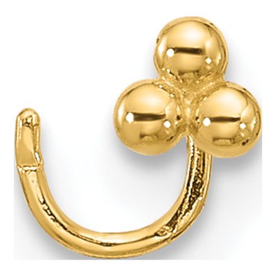 14K Yellow Gold Polished Nose Ring – view 4