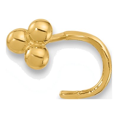 14K Yellow Gold Polished Nose Ring