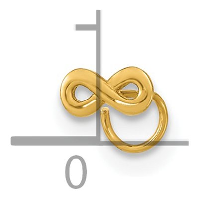 14K Yellow Gold Infinity Nose Ring – view 3