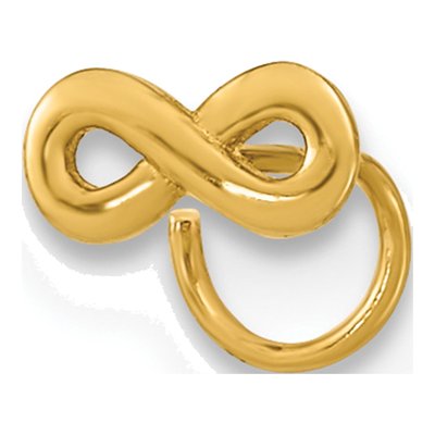 14K Yellow Gold Infinity Nose Ring