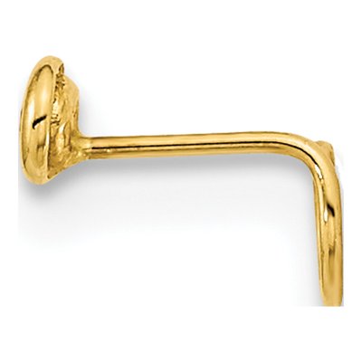 14K Yellow Gold CZ Circle Nose Ring – view 2