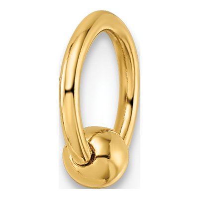 14K Yellow Gold Cartilage Hoop, 18 Gauge – view 3