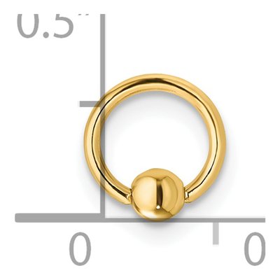14K Yellow Gold Cartilage Hoop, 18 Gauge – view 4