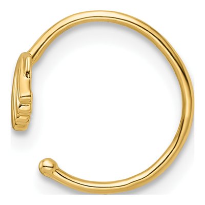 14K Yellow Gold Scallop Shell Nose Ring/Ear Cuff – view 3