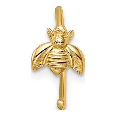 14K Yellow Gold Bumble Bee Nose Ring / Ear Cuff – view 5