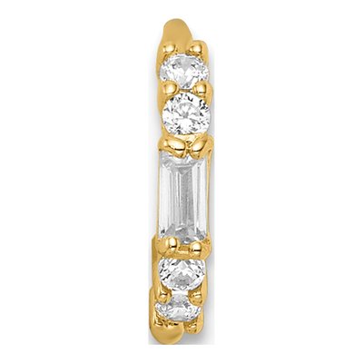 14K Yellow Gold CZ Nose Ring / Ear Cuff, 20 Gauge – view 5