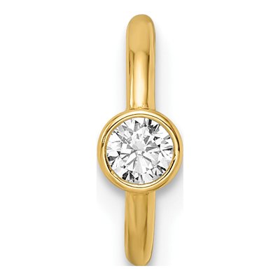 14K Yellow Gold CZ Cartilage Ring, 16 Gauge – view 5