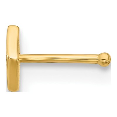 14K Yellow Gold CZ Diamond-Shaped Nose Stud – view 2