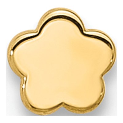 14K Yellow Gold Flower Nose Stud, 20 Gauge – view 3