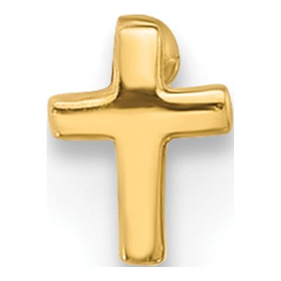 14K Yellow Gold Cross Nose Stud – view 3