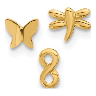 14K Yellow Gold Nose Stud Set – view 3