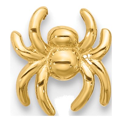14K Yellow Gold Spider Nose Stud, 22 Gauge – view 3