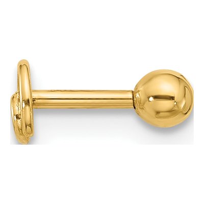 14K Yellow Gold Swirl Cartilage Stud Earring – view 2
