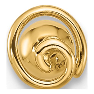 14K Yellow Gold Swirl Cartilage Stud Earring – view 3